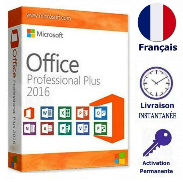 Microsoft Office 2016 Pro Plus Clé Licence D'Activation Livraison immédiate