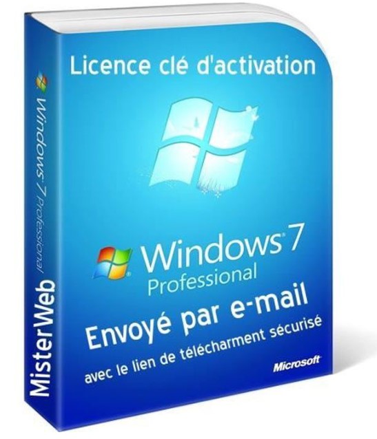 Clé d'activation Licence Windows 7 Professionnel - FR - A Télécharger 32-64Bits