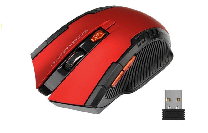Souris optique Sans fil 2.4GHz , Souris avec récepteur USB Gamer 1600DPI 6 boutons souris pour ordinateur PC ordinateur portable accessoires