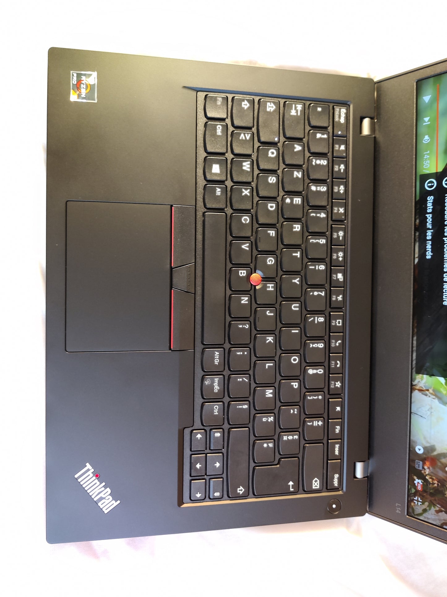 ULTRABOOK LENOVO L14 , AMD Ryzen 3 PRO 4450U, RAM 16 GO, SSD 512 GO 14" FHD