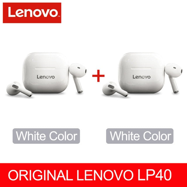 Écouteurs Bluetooth sans fil LENOVO LP40 TWS robustes et fiables avec commande tactile, pour une expérience auditive incomparable!