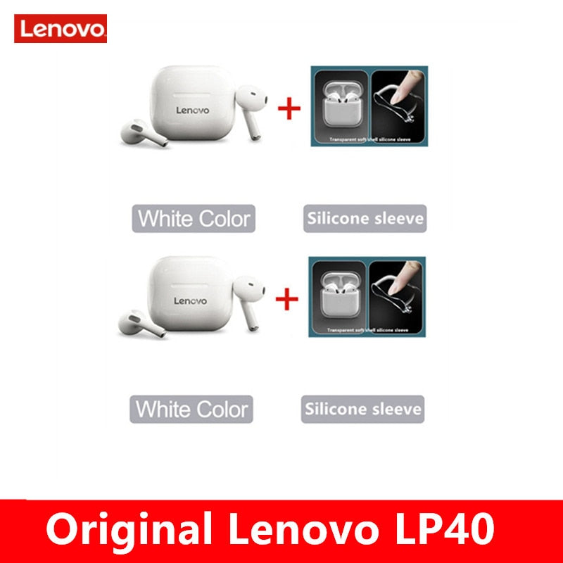 Écouteurs Bluetooth sans fil LENOVO LP40 TWS robustes et fiables avec commande tactile, pour une expérience auditive incomparable!