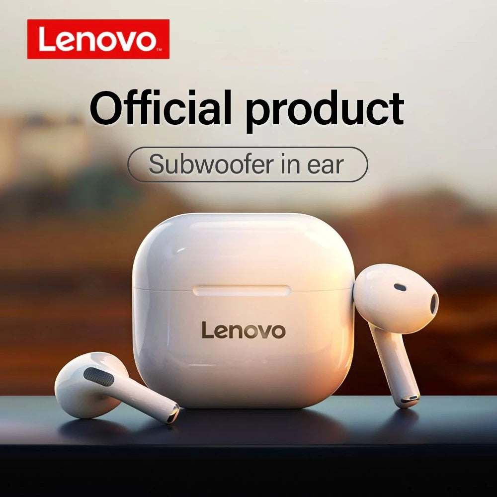 Écouteurs Bluetooth sans fil LENOVO LP40 TWS robustes et fiables avec commande tactile, pour une expérience auditive incomparable!