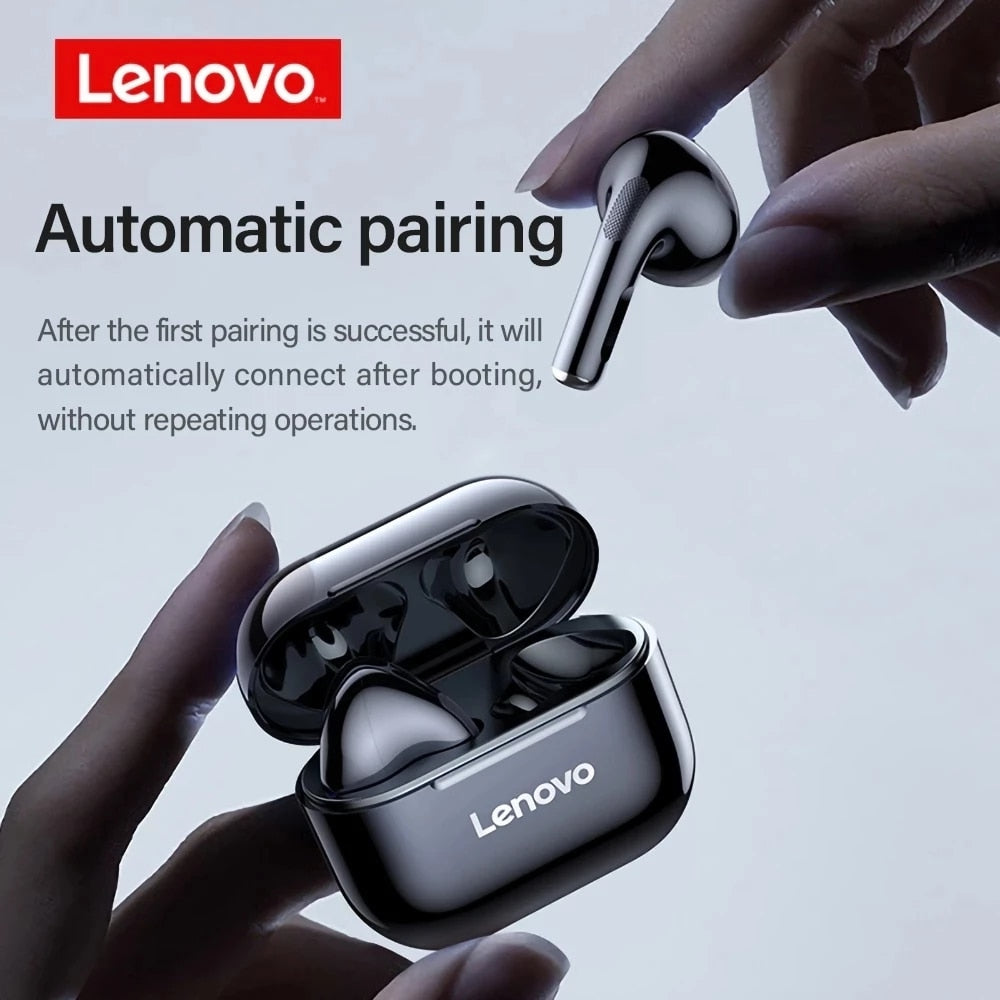 Écouteurs Bluetooth sans fil LENOVO LP40 TWS robustes et fiables avec commande tactile, pour une expérience auditive incomparable!