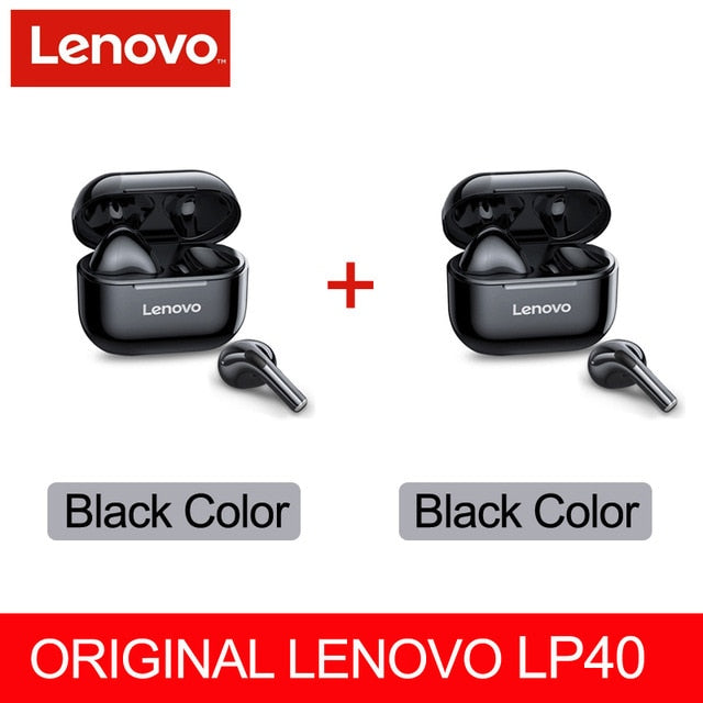 Écouteurs Bluetooth sans fil LENOVO LP40 TWS robustes et fiables avec commande tactile, pour une expérience auditive incomparable!