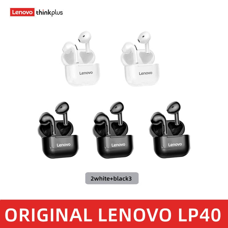 Écouteurs Bluetooth sans fil LENOVO LP40 TWS robustes et fiables avec commande tactile, pour une expérience auditive incomparable!