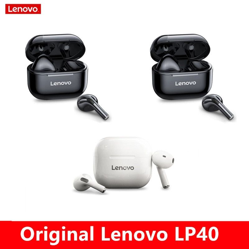 Écouteurs Bluetooth sans fil LENOVO LP40 TWS robustes et fiables avec commande tactile, pour une expérience auditive incomparable!