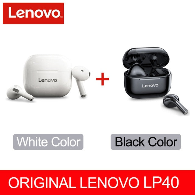 Écouteurs Bluetooth sans fil LENOVO LP40 TWS robustes et fiables avec commande tactile, pour une expérience auditive incomparable!