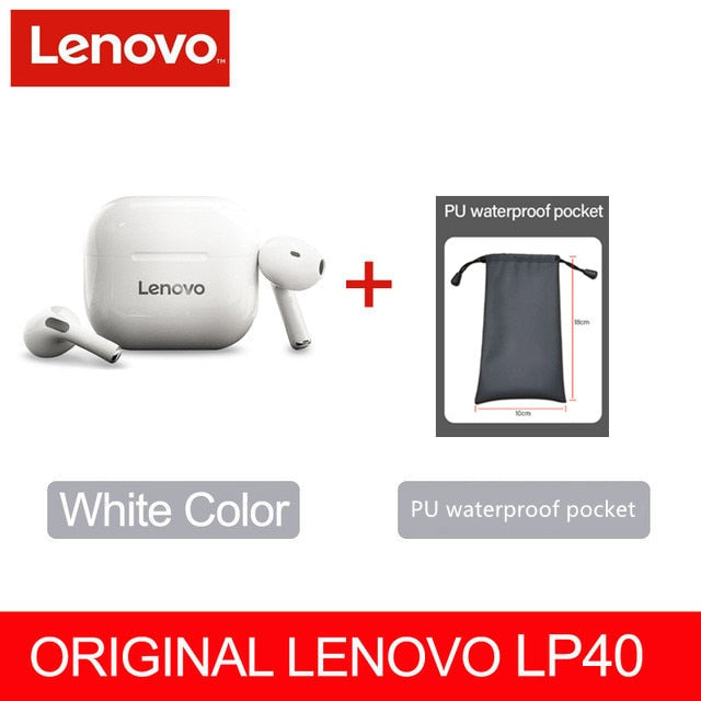 Écouteurs Bluetooth sans fil LENOVO LP40 TWS robustes et fiables avec commande tactile, pour une expérience auditive incomparable!
