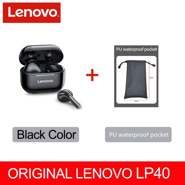 Écouteurs Bluetooth sans fil LENOVO LP40 TWS robustes et fiables avec commande tactile, pour une expérience auditive incomparable!