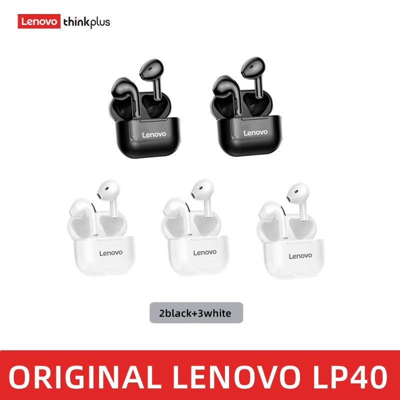 Écouteurs Bluetooth sans fil LENOVO LP40 TWS robustes et fiables avec commande tactile, pour une expérience auditive incomparable!